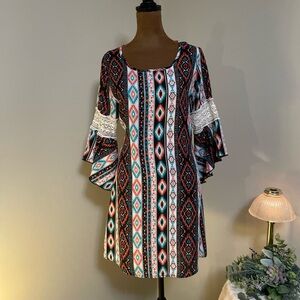 Boho Chic Patterned Dress